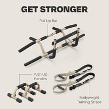 5 Piece Beige & Black Bodyweight Training Set
